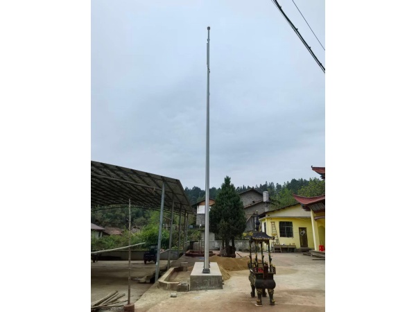 手動旗桿13米一根，12米兩根，撫州市宜黃縣秀源村漢帝廟