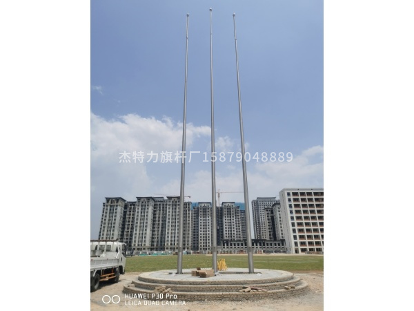 杰特力-不銹鋼錐形內(nèi)置式手動手搖升旗桿